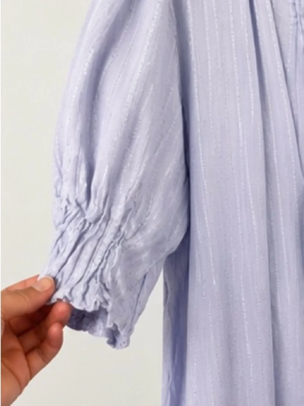 Free People Lavender Textured Babydoll Tunic Top | XS